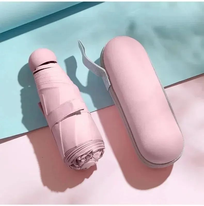 Capsule Mini Travel Umbrella – Compact UV Protection Sun & Rain Umbrella