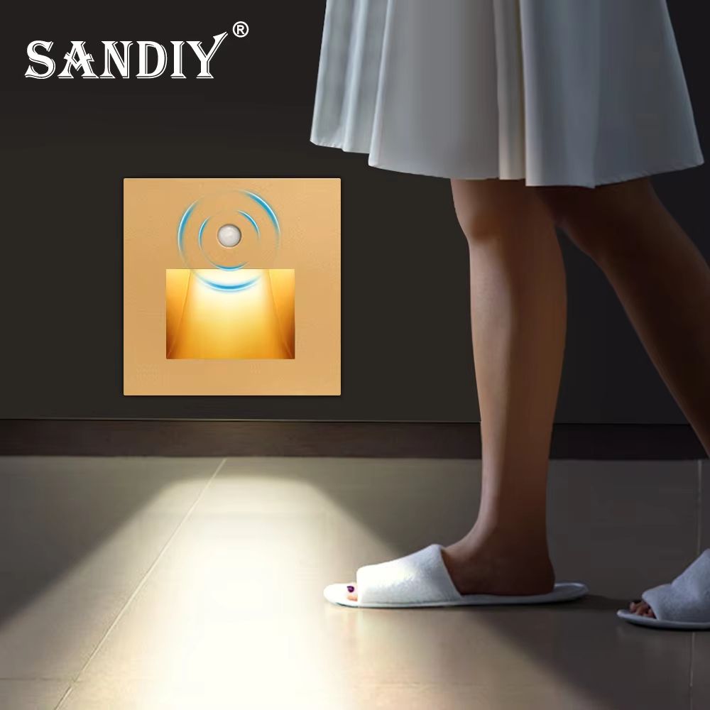 Smart PIR Motion Sensor Wall Lamp LED Nightlight for Indoor Staircase & Room