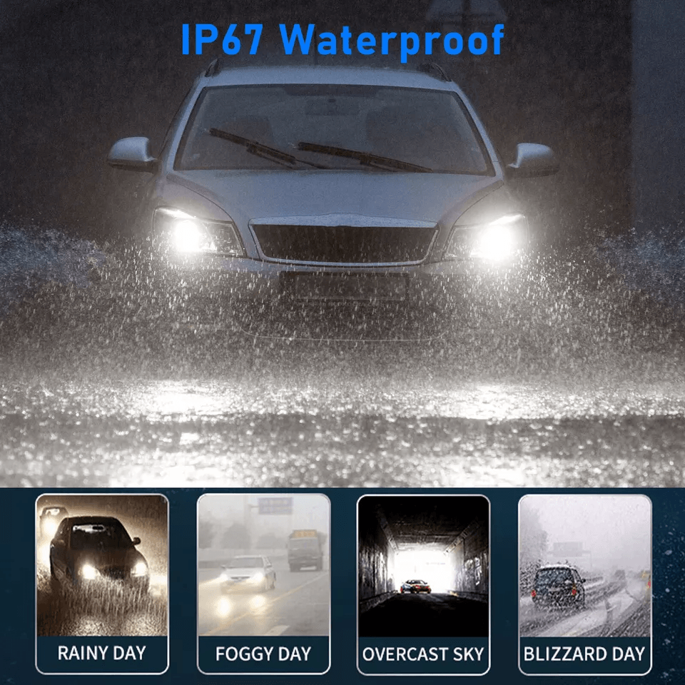 LED DRL Bulbs Fog Driving Light Conversion Kit, Super Bright White H7 LED, Waterproof, Plug & Play