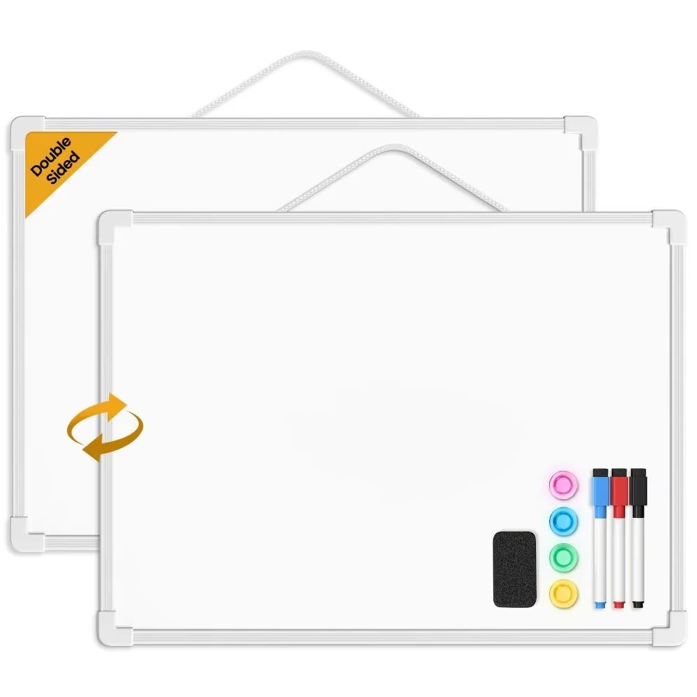 Magnetic Double-Sided Dry Erase Board with Markers & Magnets 16