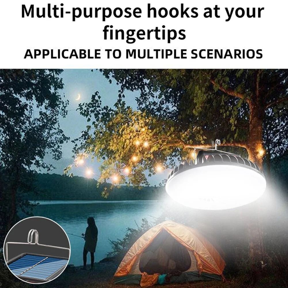 Rechargeable Camping Fan Light with LED Lamp and Power Bank