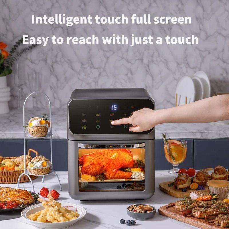 10 L Electric Air Fryer Oven with Touchscreen 360 degrees Convection & Auto Clean Function