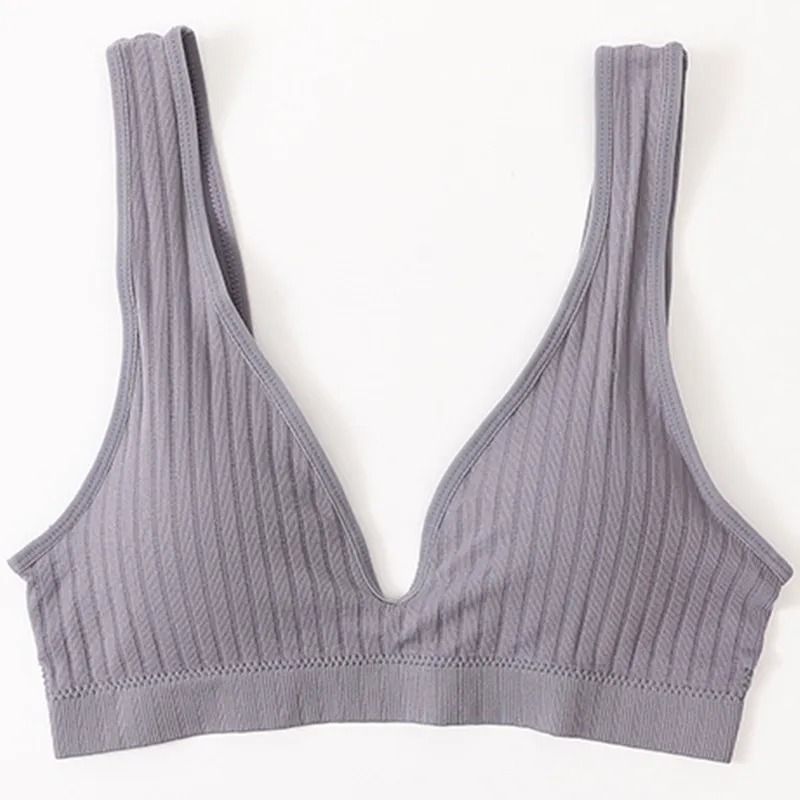 Veloura Seamless Deep V Bra Wire Free Backless Top