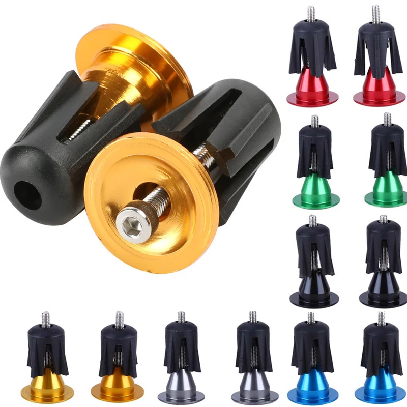 Aluminum Alloy Bike Handlebar End Caps Secure Grip Plug MTB Road Bicycle Bar End Caps