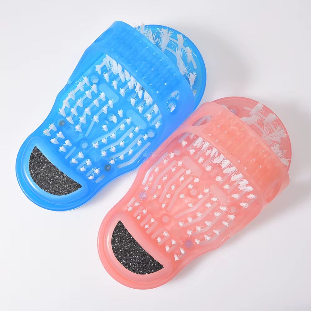FootSpa Glide Scrubber Massager Slipper – Shower Foot Brush & Dead-Skin Remover