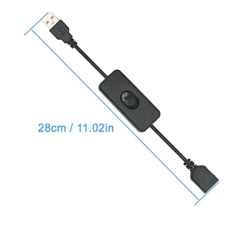 USB Power Extension Cable with On/Off Switch – Compact Inline USB Switch for LEDs & Gadgets