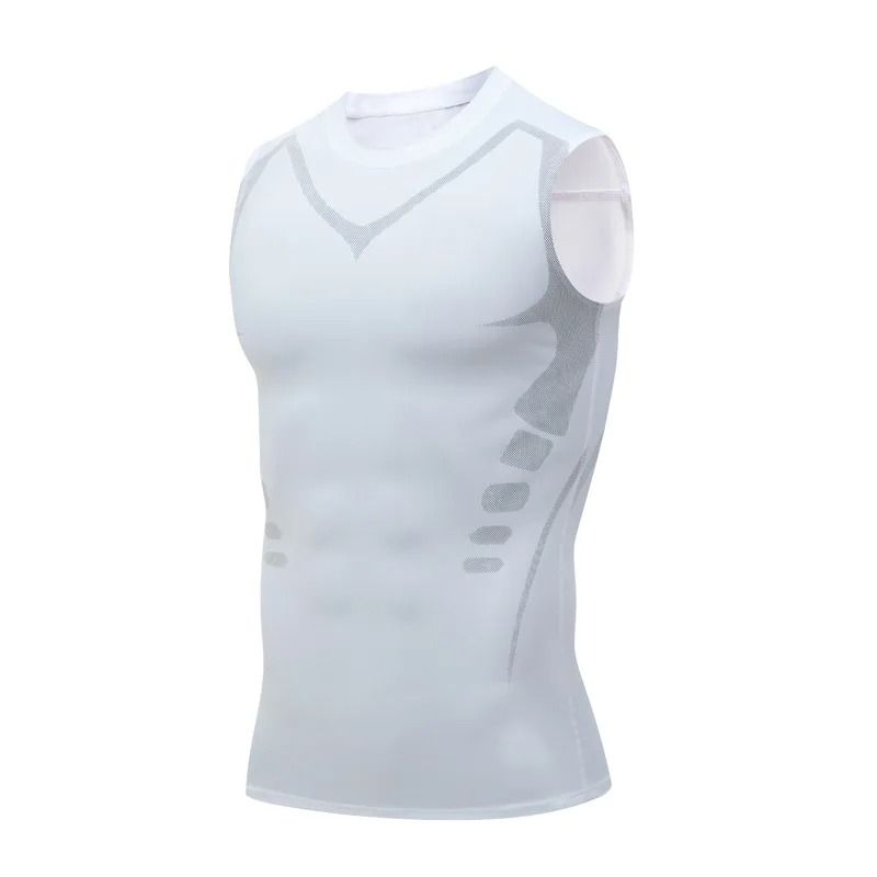 Mens Shapewear Compression Vest Body Shaper Sleeveless Tank