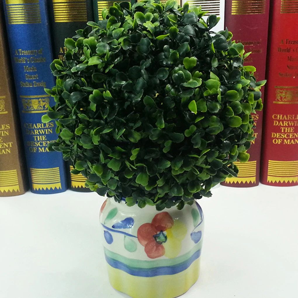 Artificial Plant Ball Topiary – Eco-Friendly Faux Greenery Decorative Grass Sphere for Indoor Outdoor Decor