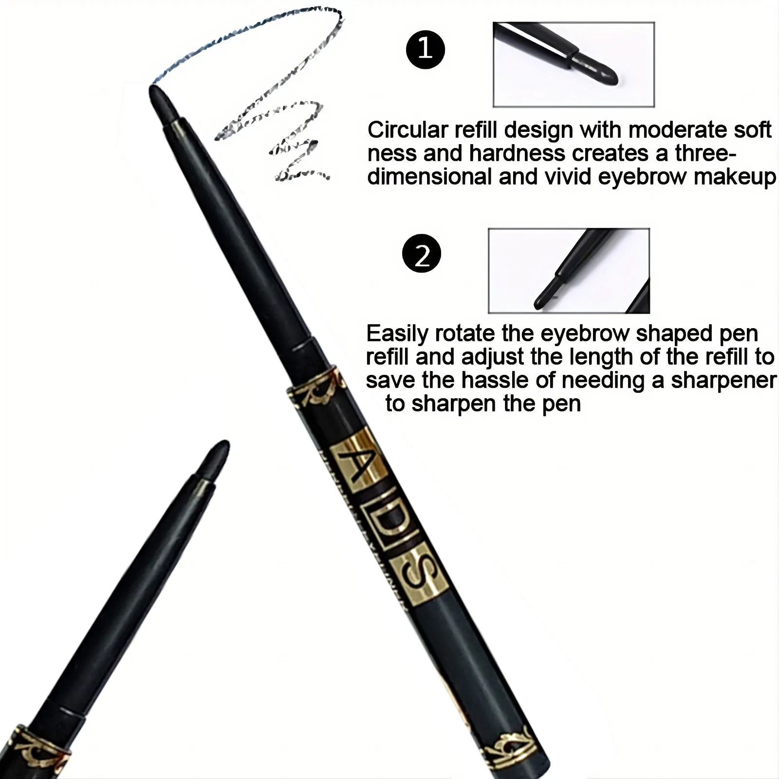 Waterproof Long Lasting Black Eyeliner Pencil