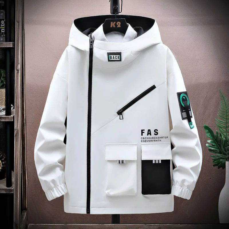 AeroFlex Men's Hooded Pilot Jacket – Zip-Up Baseball Style Streetwear Coat