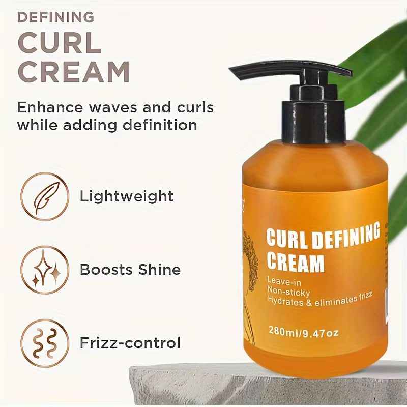GZE Curl Defining Cream with Argan Oil – Moisturizing Styling Cream for Wavy and Curly Hair