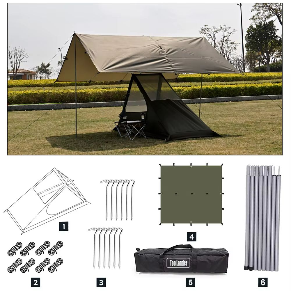 AiryMesh Ultralight Solo Tent – Fast Setup, Mosquito-Proof, and Backpack-Ready Shelter