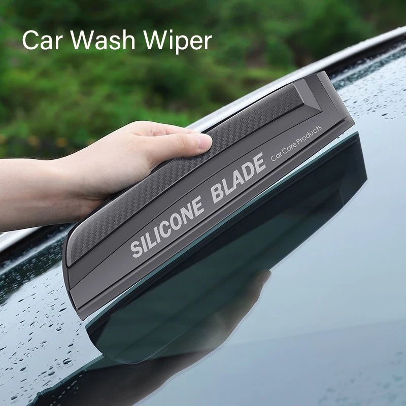 Soft Silicone Squeegee Tool, Non-Scratch Water Blade for Car Wraps, Window Drying & Film Scraping