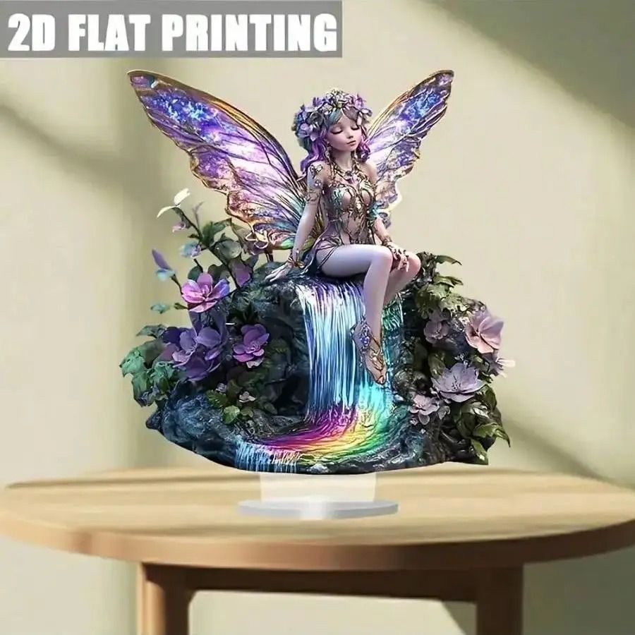 Fairy Butterfly Statue Decoration for Home and Office with Easy to Install Base