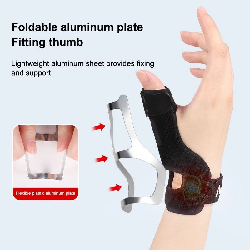 Thumb Brace Wrist Support with Aluminum Reinforcement Adjustable Compression