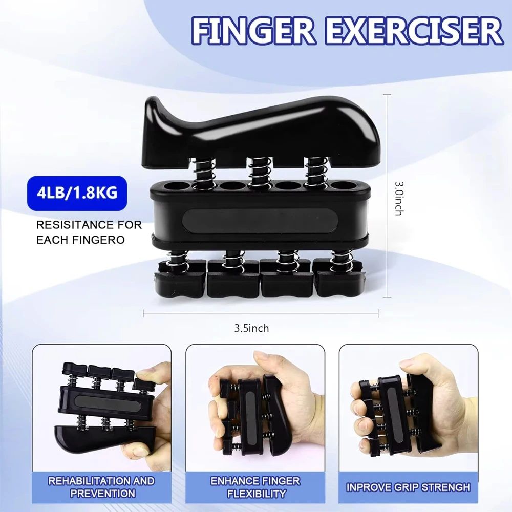 Adjustable Hand Grip Strength Trainer Kit – 5-Piece Hand Grip Strengthener & Finger Exerciser Set