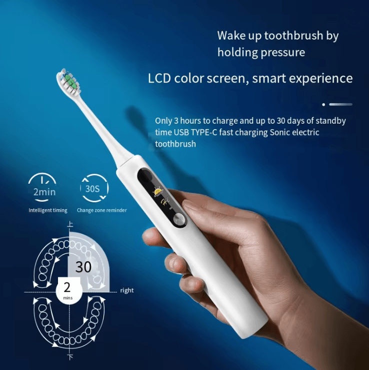 SonicGlow Intelligent Ultrasonic Electric Toothbrush with Magnetic Suspension and Smart Display