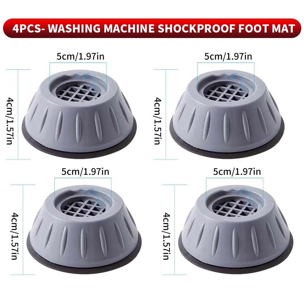 Washing Machine Shock Pad – Silicone Anti-Vibration & Noise Reduction Foot Pad