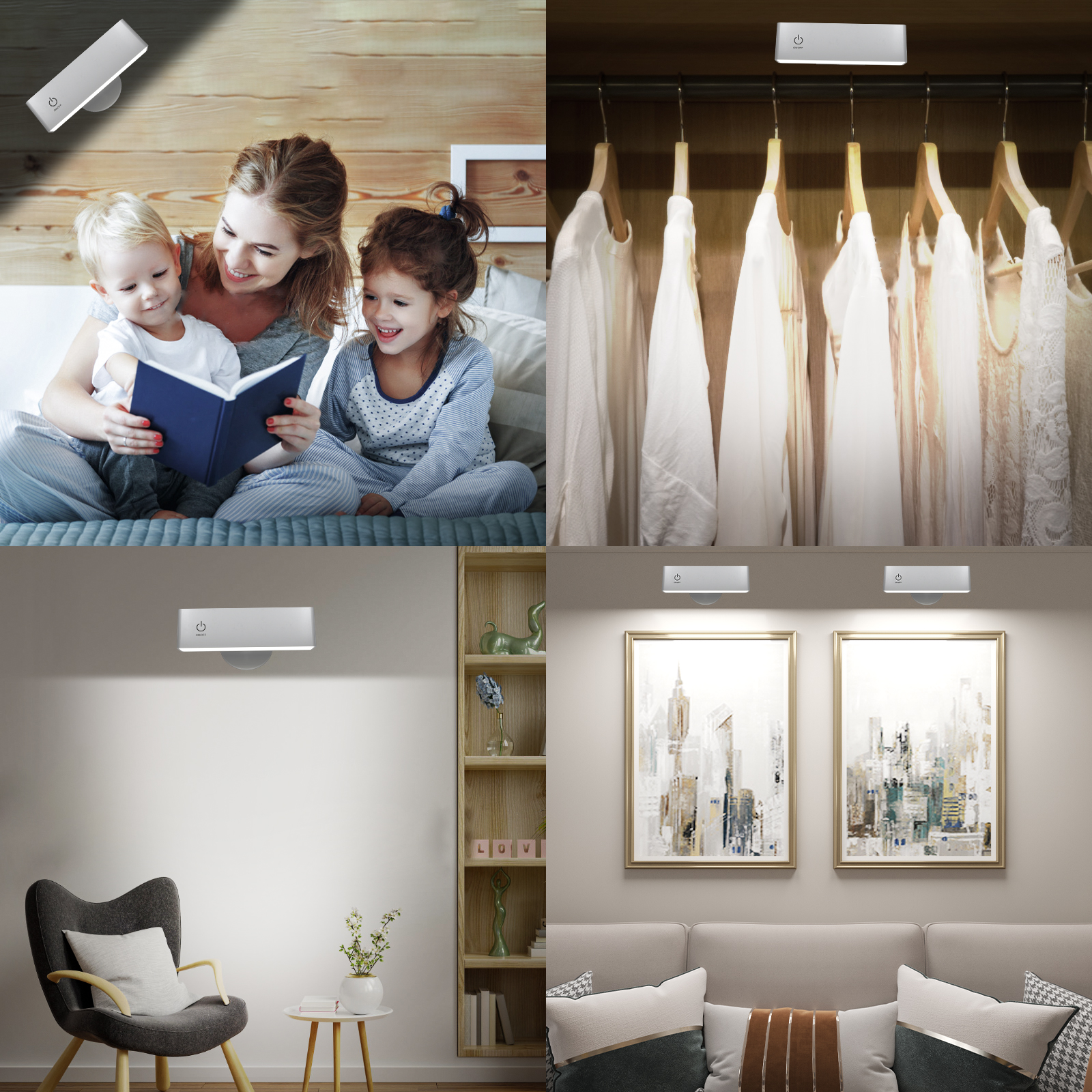 Dimmable Wall Sconce Magnetic, Led Wall Lights With Rotation, Christmas Room Decoration, Book Table Lamp