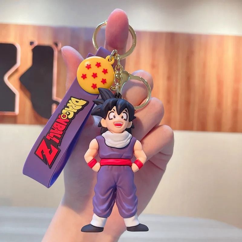 Anime Figure Keychain with PVC Character Pendant