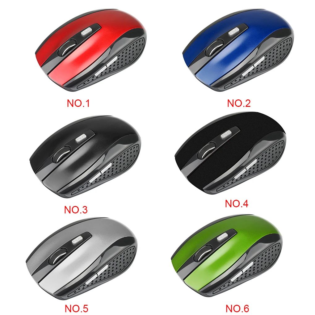 ProGlide 6-Button Wireless Gaming Mouse with Adjustable DPI - Fast Optical Mouse for PC & Laptop