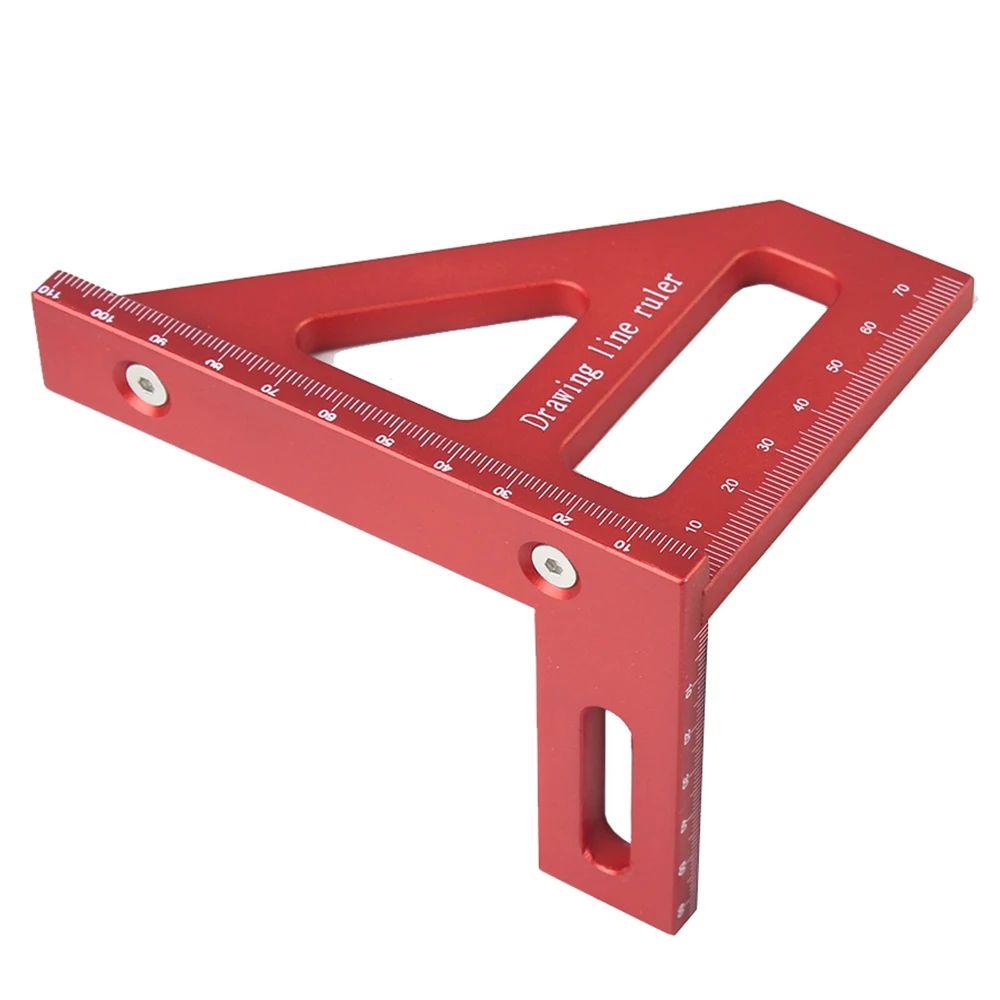 3D Multi-Angle Measuring Ruler – 45°/90° Carpentry Square & Miter Triangle Layout Tool