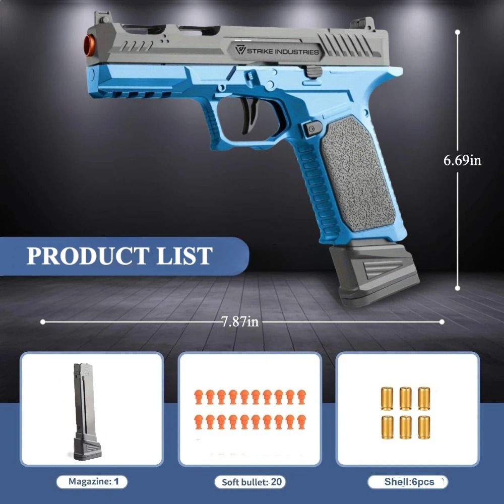 SIG17 Shell Ejecting Soft Bullet Toy Pistol with Blowback Action