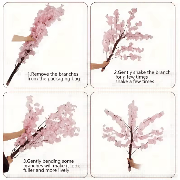 Handmade Artificial Cherry Blossom Tree – Pink Sakura Faux Tree Indoor Outdoor Wedding Decor (4–6FT)