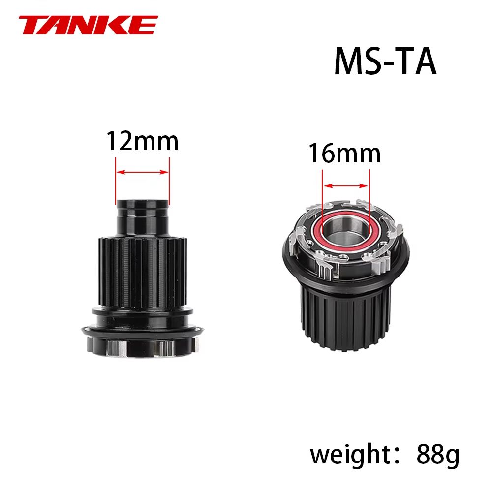 TANKE 6-Pawl Freehub Body Driver – XD/HG/MS Compatible, 135 QR / 142 Thru-Axle