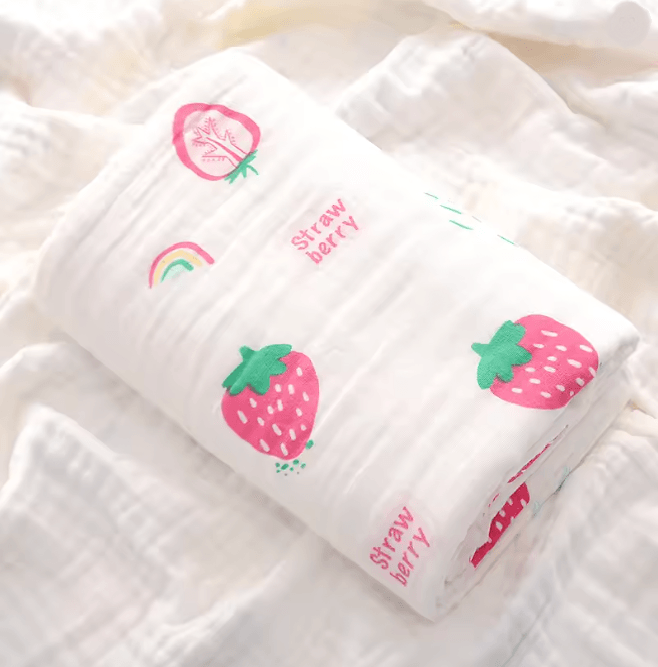 PureGauze Cotton Baby Bath Towel Four Layer Muslin Swaddle Blanket
