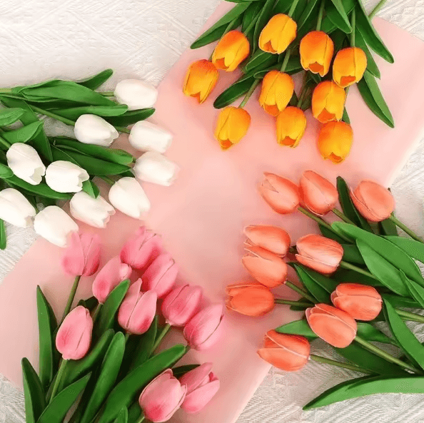 Real Touch Artificial Tulip Bouquet for Elegant Home & Event Decor
