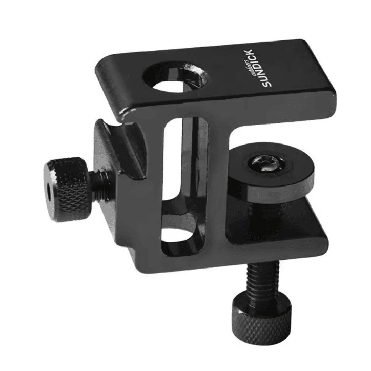 Aluminum Camping Pole Table Clamp – Adjustable Lantern Stand Clip Holder for Outdoor Camping, Fishing & Picnic Tables