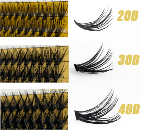 20D 30D Mink Eyelashes 1 Box 60 Bundles Natural Eyelash extension 3D Russia Individual Eyelash Cluster Makeup Tools Lash