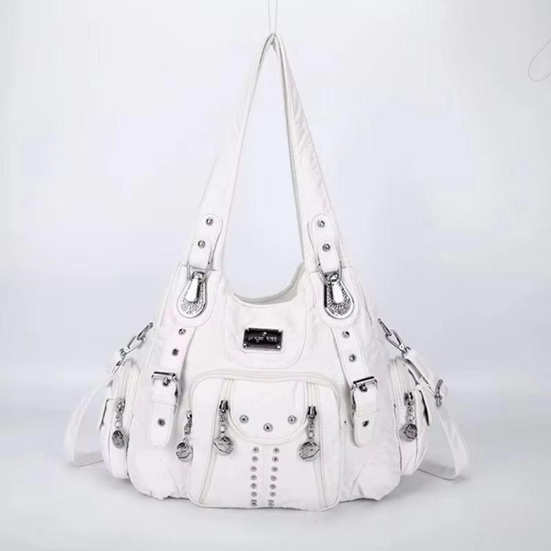 Angelkiss PU Leather Women's Handbag Shoulder Bag Large Fashion Satchel