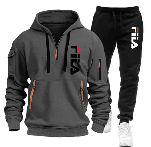 Mens Zip Up Hoodie and Sweatpants Sportswear Set Casual Fitness Jogging Outfit