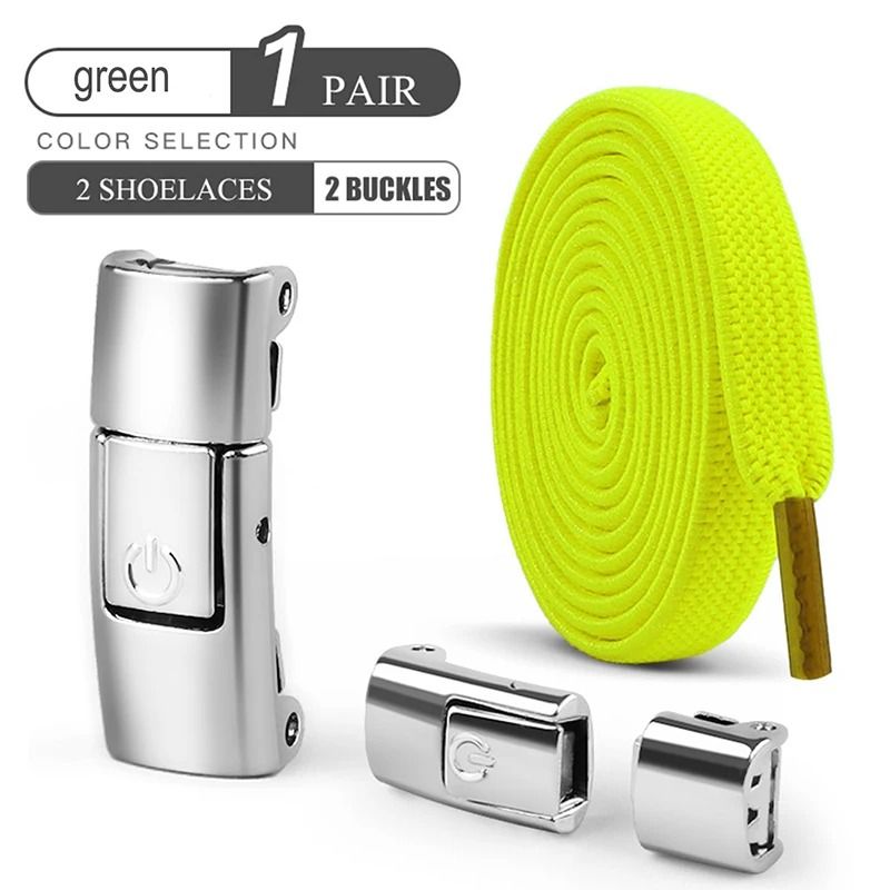 8mm No-Tie Elastic Shoelaces – Press Lock Flat Sneaker Laces
