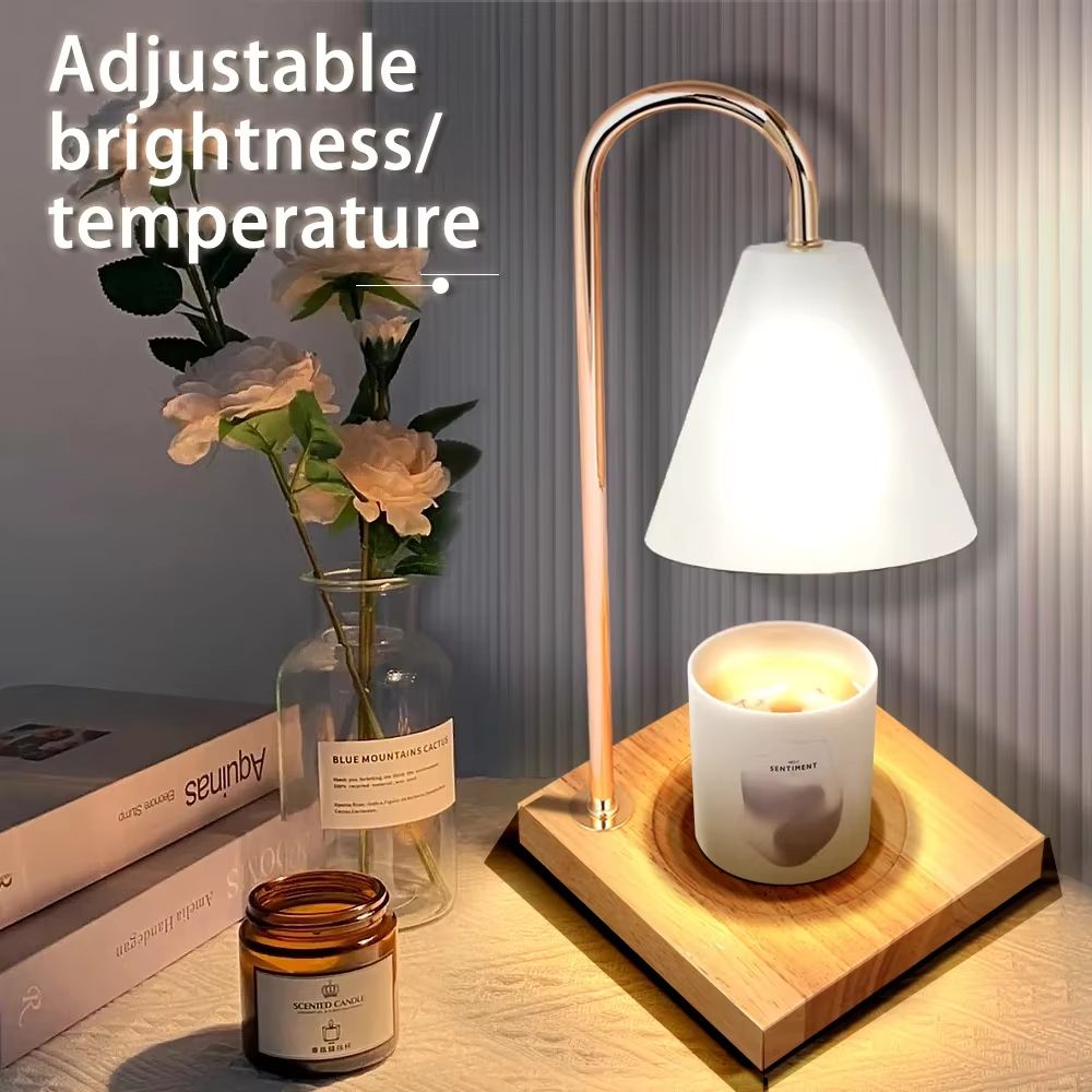 Dimmable Candle Warmer Lamp with Timer Electric Wax Melt Fragrance Warmer Lamp for Bedroom Decor