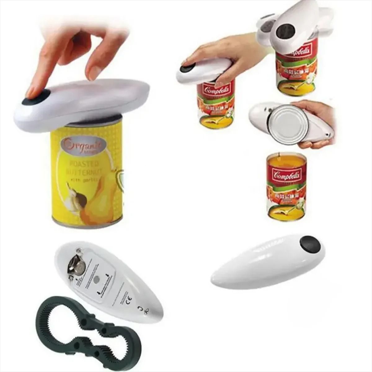 Electric One-Touch Automatic Can Opener Set