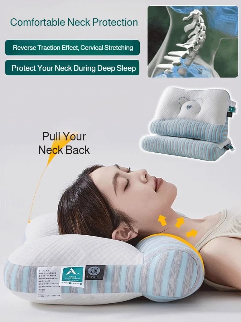 Adult Neck Traction Pillow | Homestay & Hotel Special Feather Velvet Core