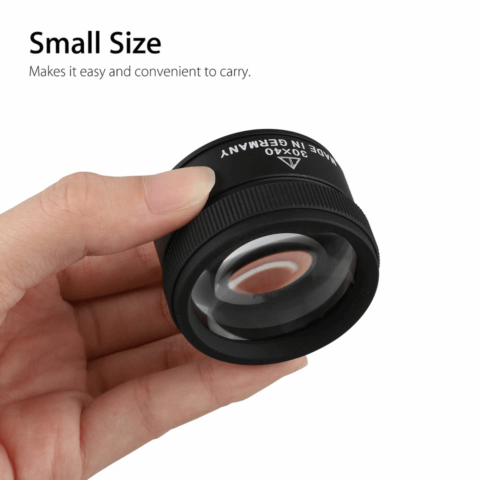 40X Magnifying Glass, Portable Zinc Alloy Magnifier Lens for Jewelers, Coins, Stamps, and Antiques