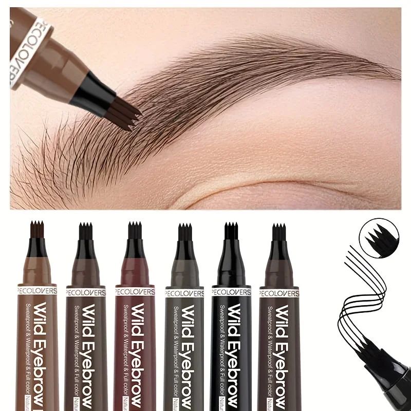 PrecisionPro 4-Tip Waterproof Eyebrow Pen for Natural Defined Brows