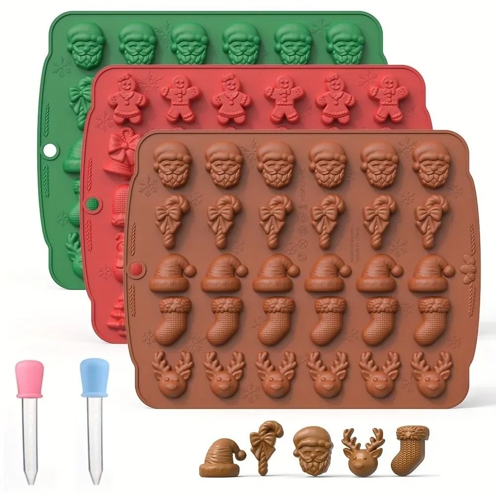 Christmas Silicone Chocolate Mold for Holiday Baking Treats