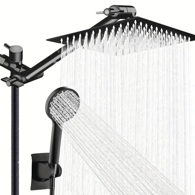 Stainless Steel Pressurized Shower Set with Concealed Mount and Extended Lever Arm
