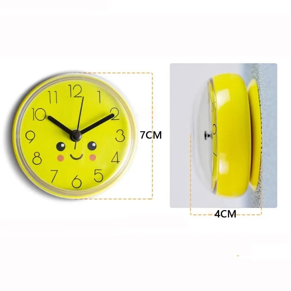 Waterproof Suction Clock Mini Bathroom Wall Clock Anti Fog Shower Timer