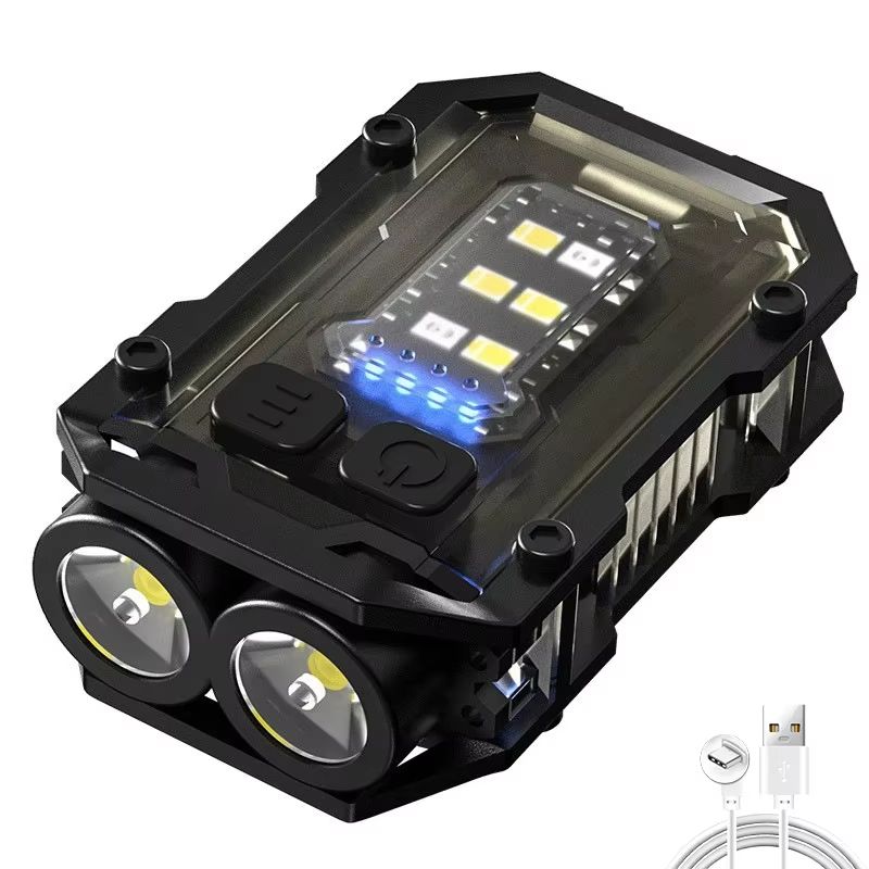 USB Rechargeable Multifunctional COB LED Keychain Flashlight with Magnetic Base