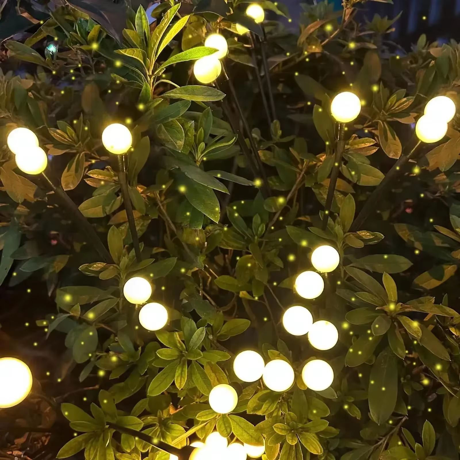 Solar Firefly Garden Lights Swaying Starburst LED Outdoor Landscape Decor