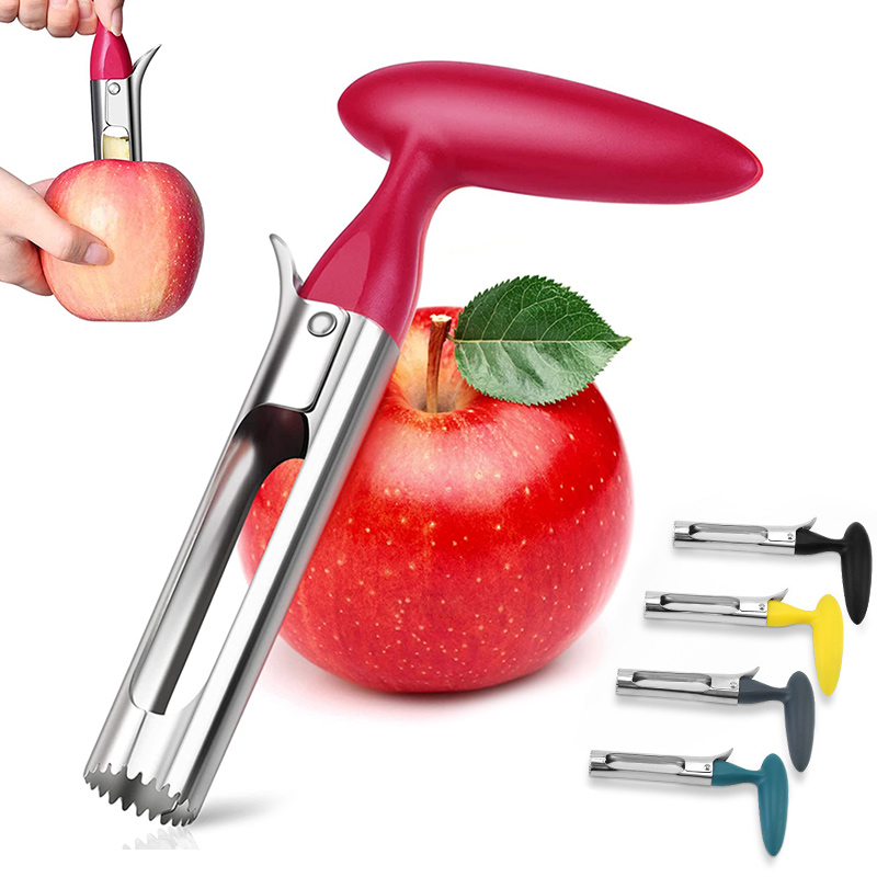Premium Apple Corer and Fruit Slicer Stainless Steel Pear & Apple Core Remover Tool for Quick Seed Removal