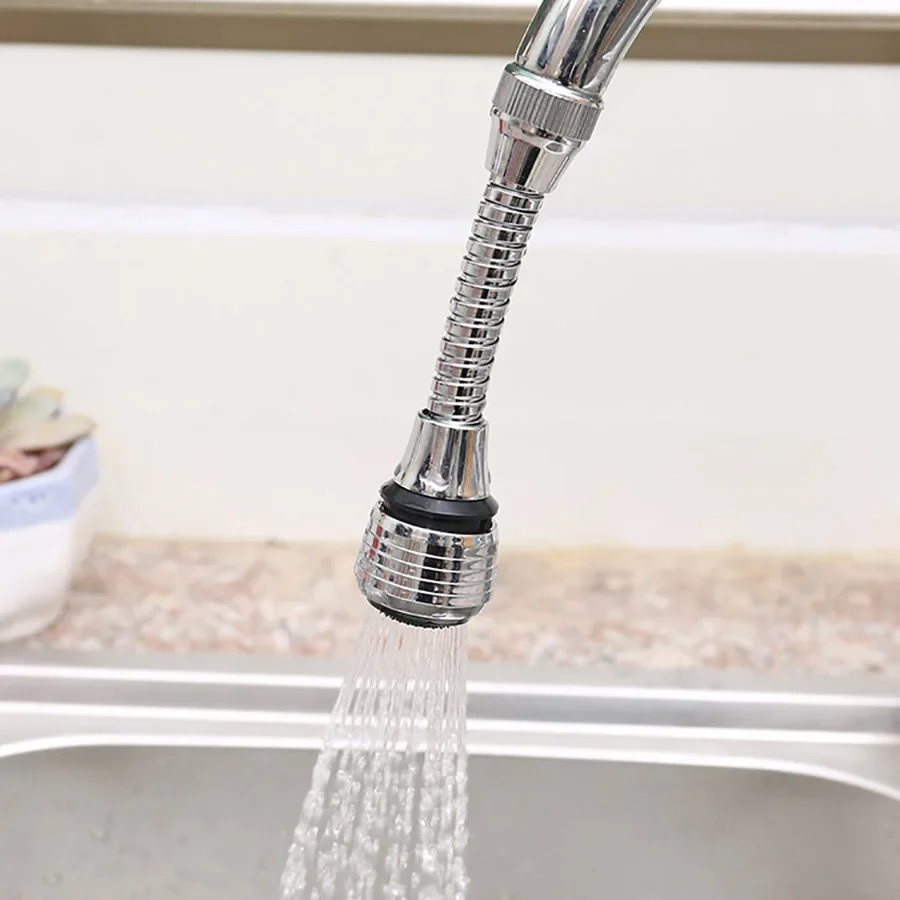 Stainless Steel Faucet Extender with 360 Rotating Kitchen Faucet Sprayer