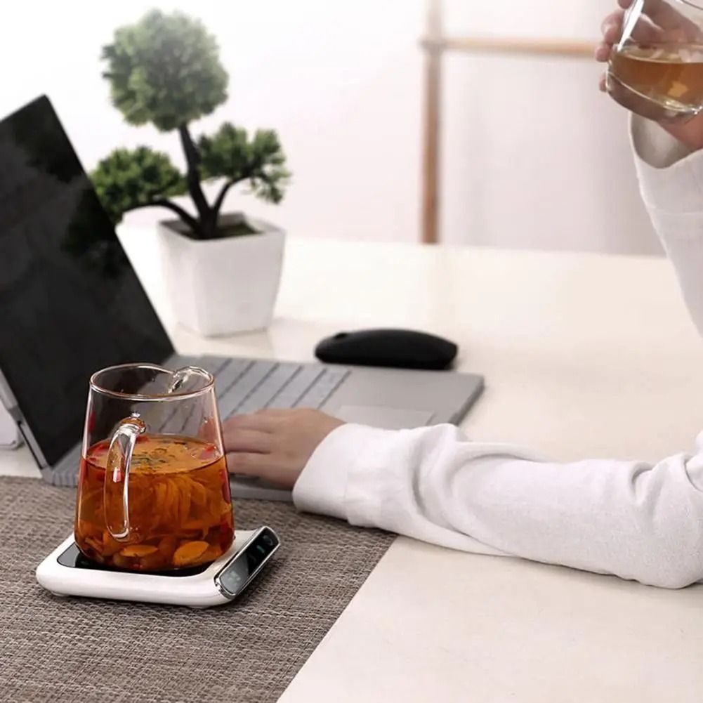 Electric USB Coffee Cup Warmer Pad with Temperature Control for Mug Tea Milk and Glass Cups