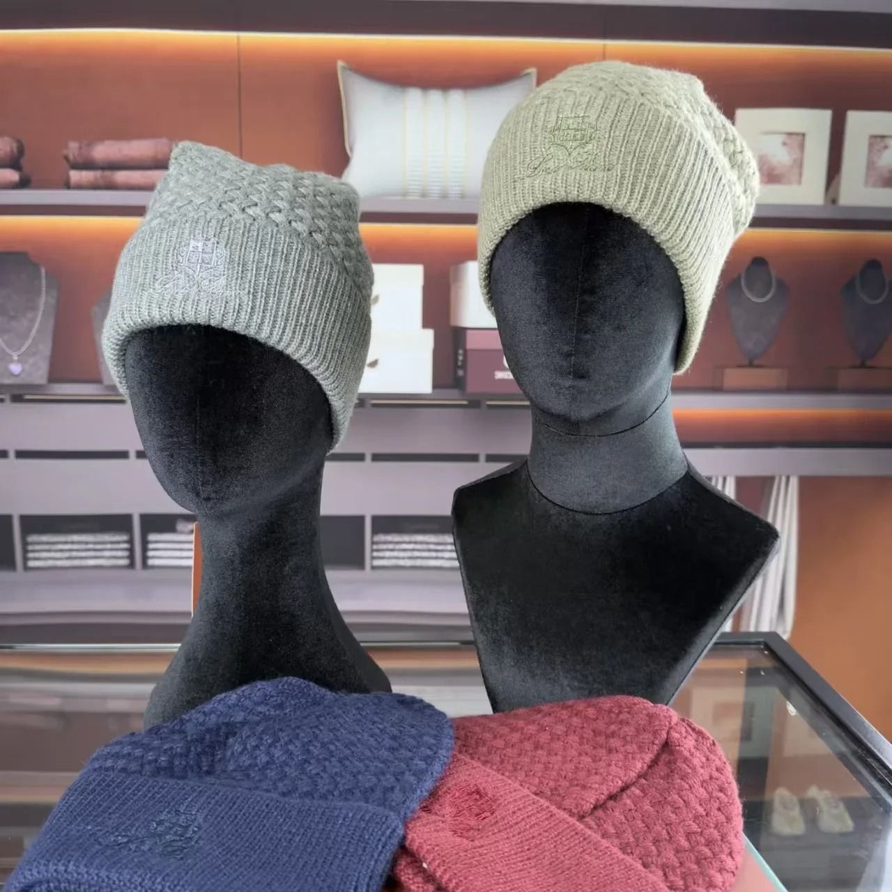 Cashmere Knit Beanie Winter Wool Hat Unisex